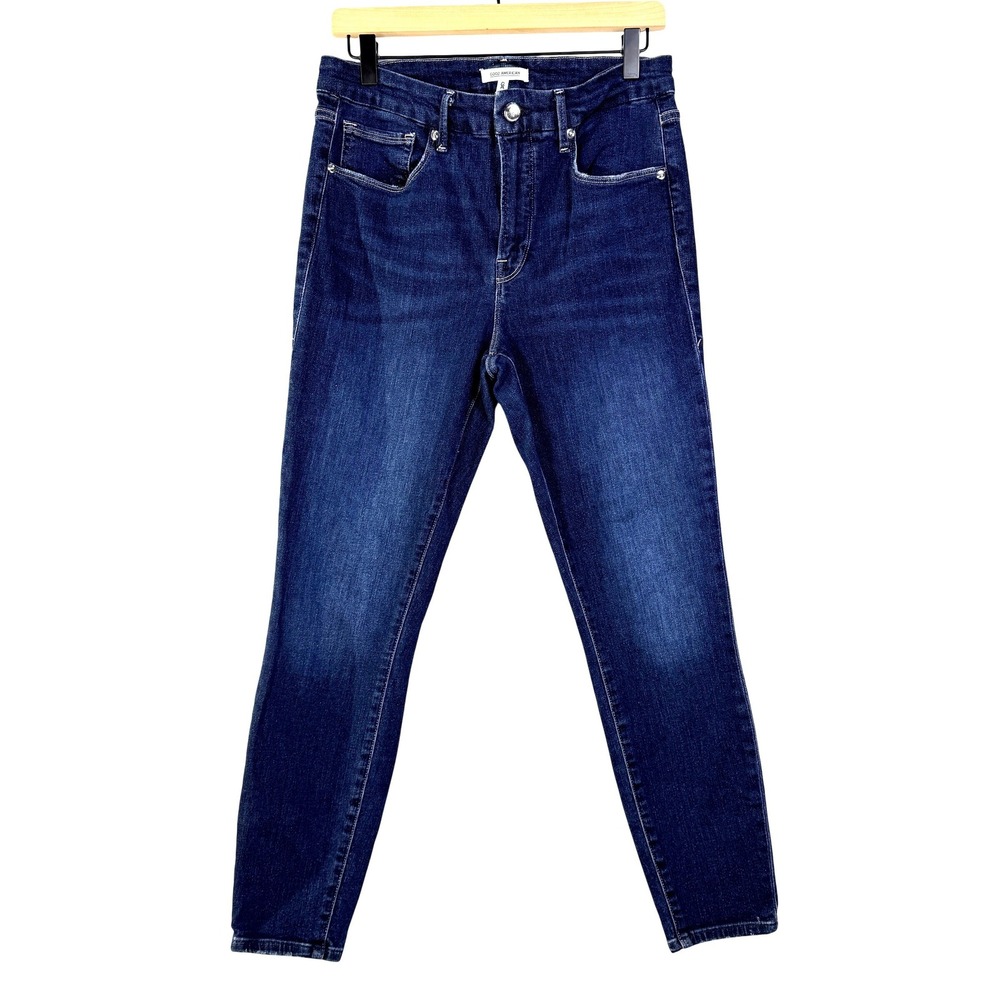 Good American Good Legs High Rise Skinny Jeans Dark Wash Size 12/31